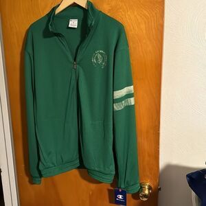 Champion Track Jacket Mens Medium Green Mesh
